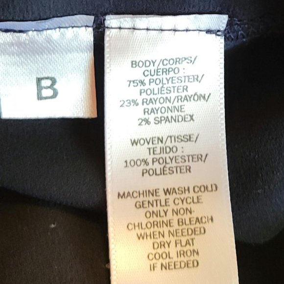 LOFT Blue Striped Mixed Fabric Top - Picture 8 of 10